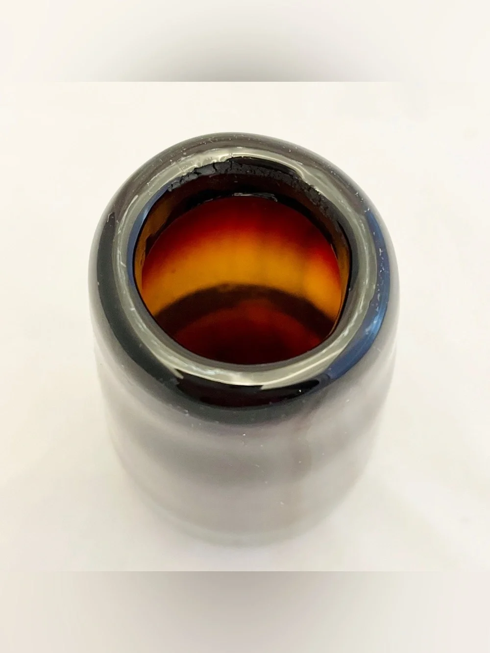 Art Glass Footed Vase, Hand Blown, 6